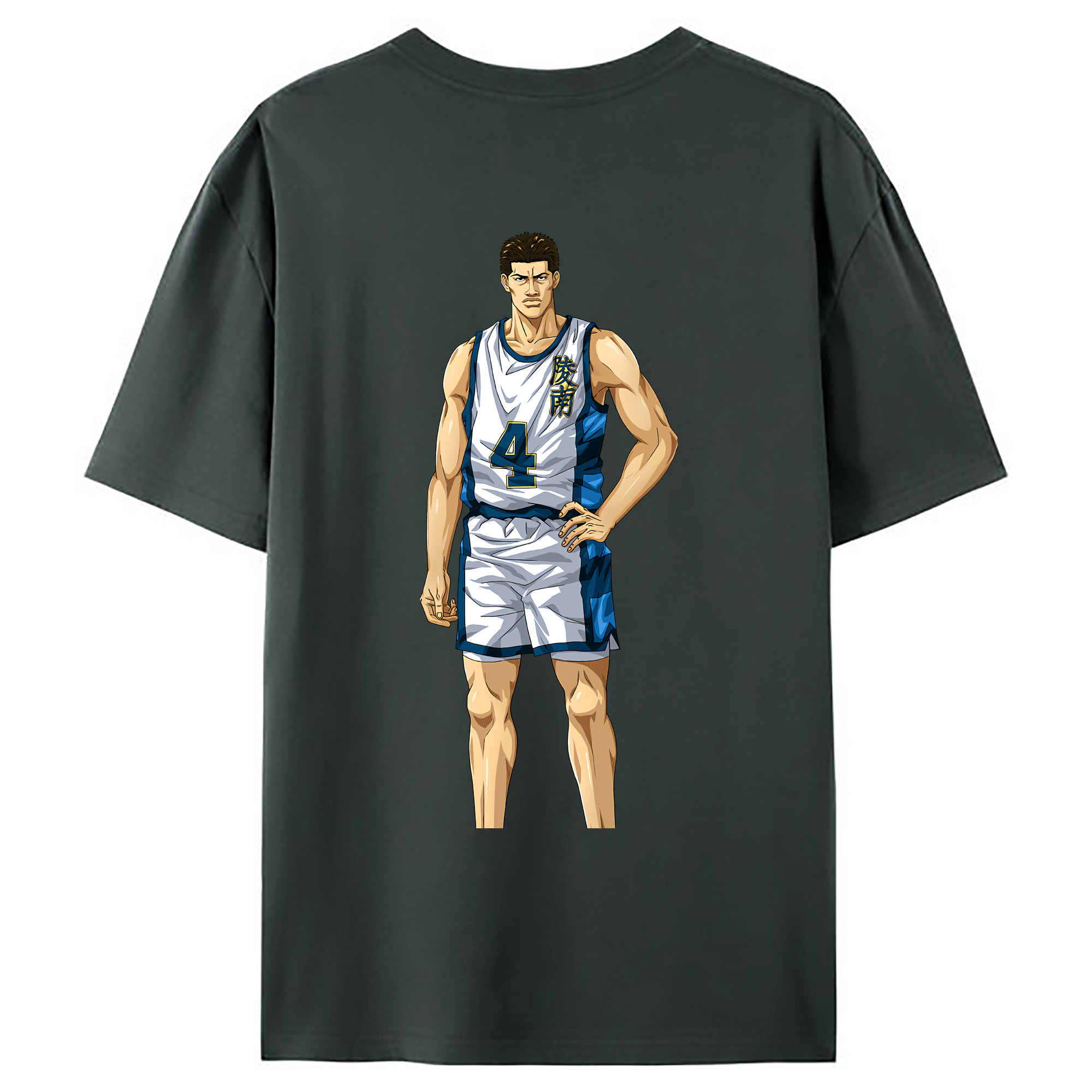 （画像用） SLAM DUNK／スラムダンク 綿100％ メンズ半袖Tシャツ（バックプリント） 通気性